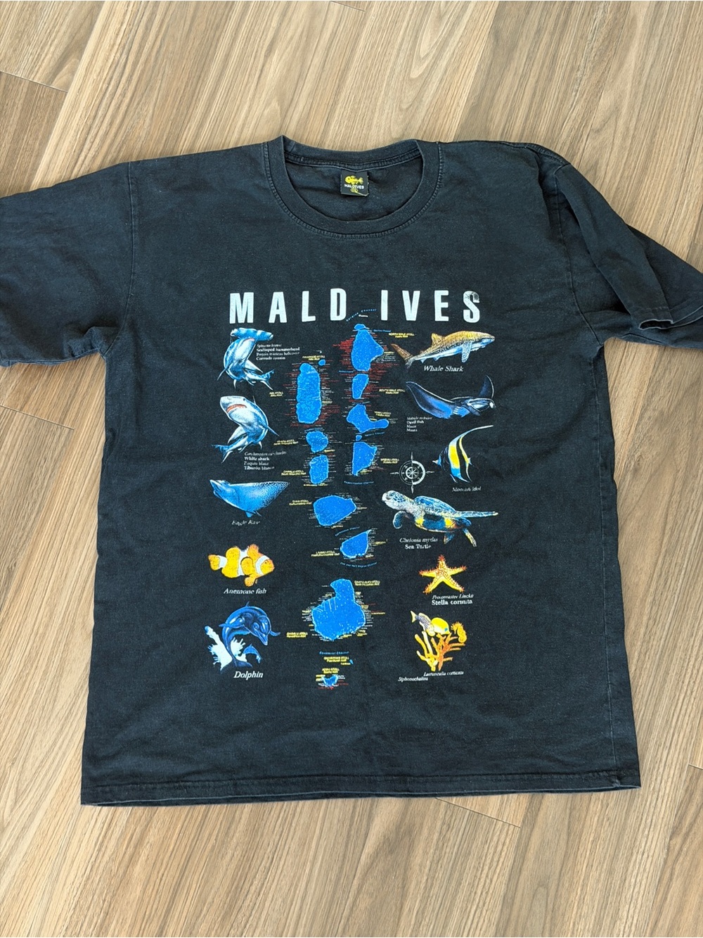Black Maldives Graphic Tee